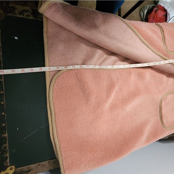 Chelsea And Violet Cozy Maxi Cardi Contrast Tape Faux Fur Maxi Coat Women Size M - Picture 4 of 9